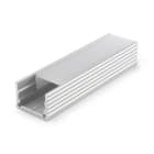 ALPHA ELETTRONICA - Profilo in alluminio anodizzato argento con copertura in PMMA opaca piana - 2m