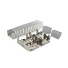 ALPHA ELETTRONICA - Profilo in alluminio anodizzato argento con copertura prismata trasparente piana - 2m - Accessori inclusi