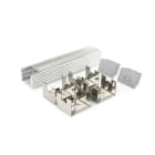 ALPHA ELETTRONICA - Profilo in alluminio anodizzato argento con copertura in PMMA trasparente tonda - Diffusore lenticolare - 2m - Accessori inclusi