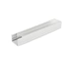 ALPHA ELETTRONICA - Profilo in alluminio verniciato bianco con copertura in PC trasparente piana - 2m