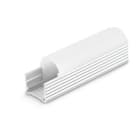 ALPHA ELETTRONICA - Profilo in alluminio anodizzato argento con copertura in PMMA opaca tonda - 2m