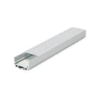 ALPHA ELETTRONICA - Profilo in alluminio anodizzato argento con copertura in PC opaca piana - 2m
