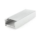 ALPHA ELETTRONICA - Profilo in alluminio anodizzato argento con copertura in PC opaca piana - 2m