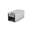 ALPHA ELETTRONICA - Profilo in alluminio anodizzato argento a sospensione con vano porta alimentatore e copertura in PC opaca piana - 2m