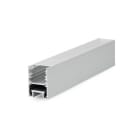 ALPHA ELETTRONICA - Profilo in alluminio anodizzato argento a sospensione con copertura in PC opaca piana - 2m