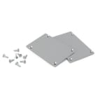 ALPHA ELETTRONICA - Kit terminali di chiusura di Alluminio ossidato Argento adatti per profilo JO380/097 - 8 viti incluse