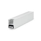 ALPHA ELETTRONICA - Profilo in alluminio verniciato bianco a sospensione con copertura in PC opaca piana - 2m