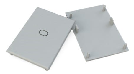 ALPHA ELETTRONICA - Kit terminali di chiusura di Plastica Grigia adatti per profilo JO380/097