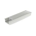 ALPHA ELETTRONICA - Profilo in alluminio anodizzato argento da incasso con copertura prismata trasparente piana - 2m