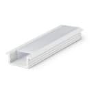 ALPHA ELETTRONICA - Profilo in alluminio verniciato bianco da incasso con copertura in PC opaca piana - 3m