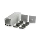 ALPHA ELETTRONICA - Profilo in alluminio grezzo con copertura in PC opaca piana - 2m - Accessori Inclusi