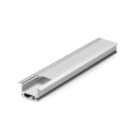 ALPHA ELETTRONICA - Profilo in alluminio anodizzato argento da incasso con copertura in PC opaca piana - 2m