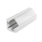 ALPHA ELETTRONICA - Profilo in alluminio anodizzato argento ad angolo con copertura in PC opaca piana - 2m