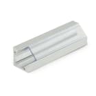 ALPHA ELETTRONICA - Profilo in alluminio anodizzato argento ad angolo con copertura in PC trasparente piana - 2m