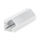 ALPHA ELETTRONICA - Profilo in alluminio verniciato bianco ad angolo con copertura in PMMA opaca piana - 2m
