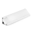ALPHA ELETTRONICA - Profilo in alluminio verniciato bianco ad angolo con copertura in PC opaca piana - 2m