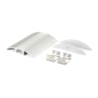 ALPHA ELETTRONICA - Profilo in alluminio anodizzato argento con copertura in PC opaca piana - 2m - Accessori inclusi