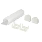 ALPHA ELETTRONICA - Profilo in alluminio anodizzato argento con copertura in PC opaca tonda - 2m - IP65 - Accessori inclusi
