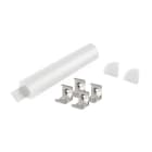 ALPHA ELETTRONICA - Profilo in alluminio anodizzato argento con copertura ad angolo in PC opaca tonda - 2m - Accessori inclusi