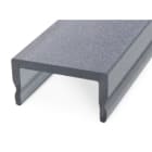 ALPHA ELETTRONICA - Copertura in PMMA opaca nera piana - 2m