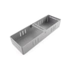 ALPHA ELETTRONICA - Rosone rettangolare 255x80x45mm  verniciato argento - con staffa e viti - Tasselli esclusi