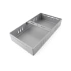 ALPHA ELETTRONICA - Rosone rettangolare 255X140x45mm  verniciato argento - con staffa e viti - Tasselli esclusi