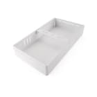 ALPHA ELETTRONICA - Rosone rettangolare 255X140x45mm  verniciato bianco - con staffa e viti - Tasselli esclusi