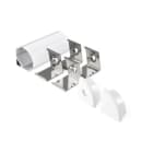 ALPHA ELETTRONICA - Profilo in alluminio anodizzato argento ad angolo con copertura in PC opaca tonda - 2m - Accessori inclusi