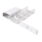 ALPHA ELETTRONICA - Profilo in alluminio anodizzato argento con copertura in PC opaca piana - 2m - Accessori inclusi
