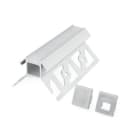 ALPHA ELETTRONICA - Profilo in alluminio anodizzato argento per cartongesso con copertura in PC opaca piana - 3m - Accessori inclusi