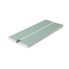 ALPHA ELETTRONICA - Profilo in alluminio con lastra in cartongesso Idrorepellente - Copertura in PC opaca - 2m - Serie Linear Small