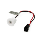ALPHA ELETTRONICA - Faretto Led da incasso - 0,3W - 12V - Bianco caldo - Bianco - Serie Suite