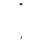 ALPHA ELETTRONICA - Lampada a sospensione tubolare - 6W - Nera - Serie Flik