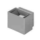 ALPHA ELETTRONICA - Applique Led 10W - 230Vac - Corpo grigio - Bianco naturale - Serie Wall