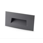 ALPHA ELETTRONICA - Segnapasso Led - Bianco caldo - Cornice Grigia scura - Con cassaforma - Serie Vista