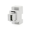ALPHA ELETTRONICA - Caricatore USB-A 15W - 1 porta 5V 3A - da incasso - Bianco