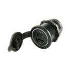 ALPHA ELETTRONICA - Caricatore con due uscite, USB tipo "A" e USB tipo "C" 5Vdc 3A Max. - Ingresso 12-28V