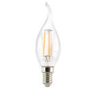 ALPHA ELETTRONICA - Lampadina a filamento a Led E14 - 4,5W - 230Vac - Bianco caldo