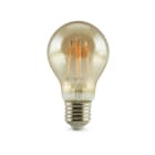 ALPHA ELETTRONICA - Lampada a filamento led bulbo - 230Vac - E27 - 4,5W - Ambrata - Bianco caldo