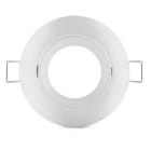 ALPHA ELETTRONICA - Supporto bianco per lampada led - ghiera orientabile - Ø83mm - Attacco NON incluso