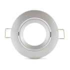 ALPHA ELETTRONICA - Supporto satinato per lampada led - ghiera orientabile - Ø83mm - Attacco NON incluso