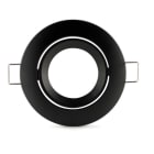 ALPHA ELETTRONICA - Supporto nero per lampada led - ghiera orientabile - Ø83mm - Attacco NON incluso
