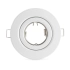 ALPHA ELETTRONICA - Supporto bianco per lampada led - ghiera orientabile - Ø109mm - Attacco NON incluso