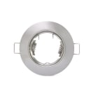 ALPHA ELETTRONICA - Supporto rotondo  lucido per lampada led - Con graffetta - Ø81mm - Attacco NON incluso