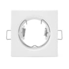 ALPHA ELETTRONICA - Supporto quadrato bianco per lampada led - Con graffetta - 76x76mm - Attacco NON incluso