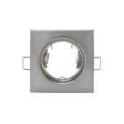 ALPHA ELETTRONICA - Supporto quadrato lucido per lampada led - Con graffetta - 76x76mm - Attacco NON incluso