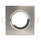 ALPHA ELETTRONICA - Supporto lucido per lampada led - ghiera orientabile - 83x83mm - Attacco NON incluso