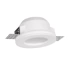 ALPHA ELETTRONICA - Supporto in gesso da incasso con cover in vetro per lampade LED - Ø120mm