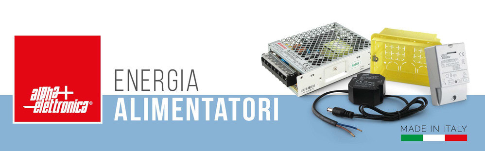 ALPHA ELETTRONICA - Cartello espositivo - Alimentatori 100 x 31cm