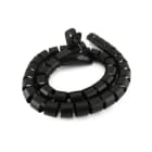 ALPHA ELETTRONICA - Tubo raccogli cavi 1m, ø30mm, nero